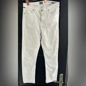 Citizens Of Humanity  White Slim Straight Jeans